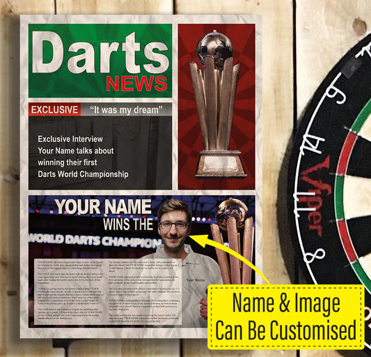 Custom Poster - Darts Newspaper Front Page